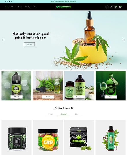 cannabis marijuana shopify