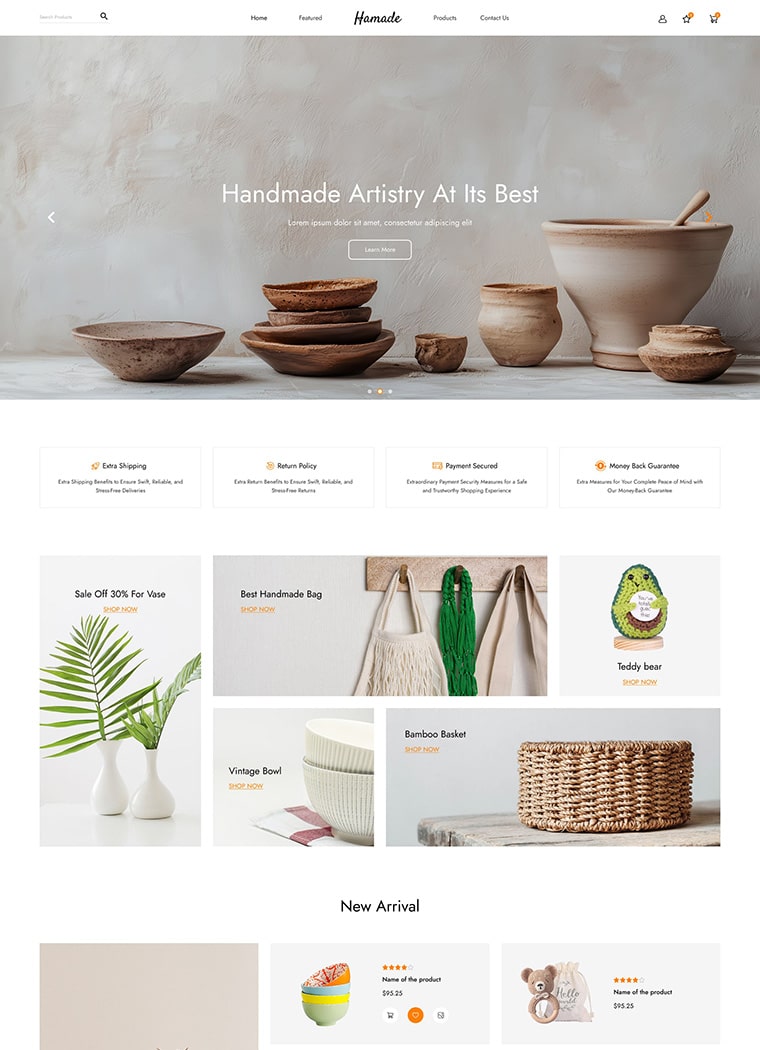 Handmade & Home Decor- Shopify