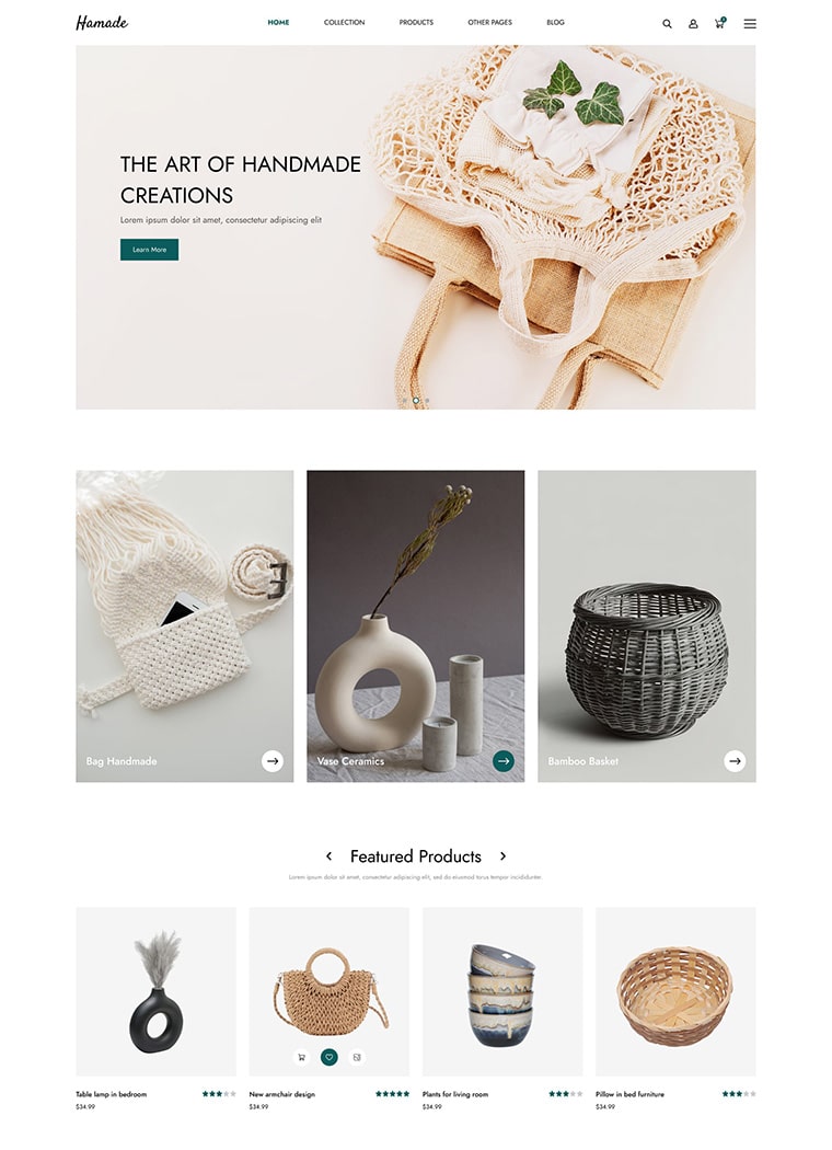 Handmade & Home Decor- Shopify