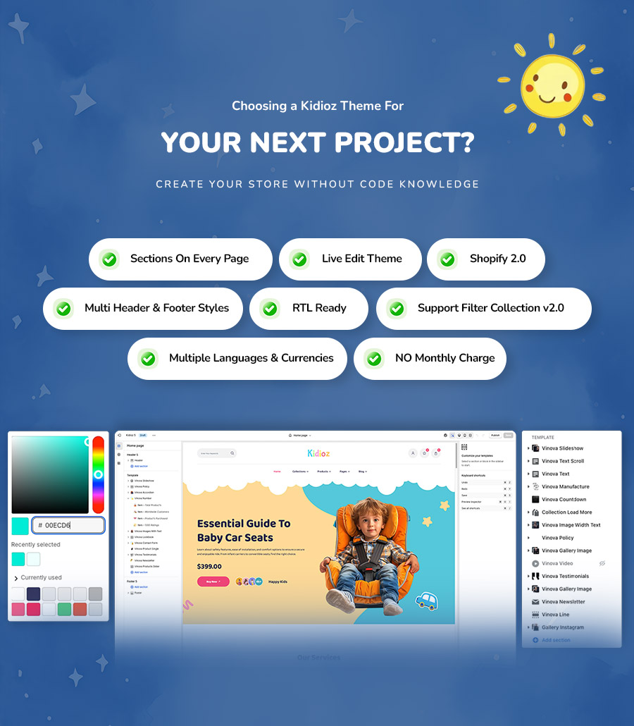 Kidioz - Baby Shop & Kid Store Shopify Theme