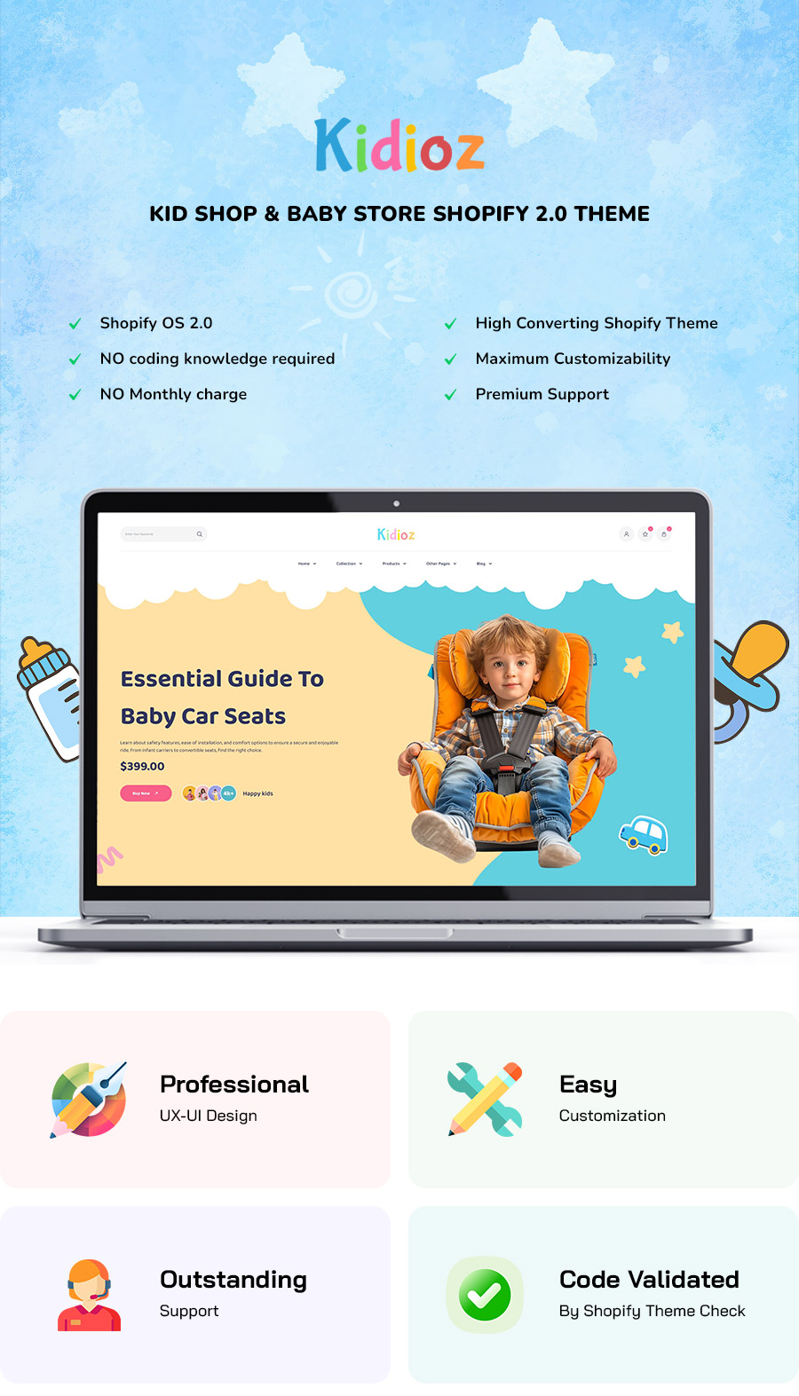 Kidioz - Baby Shop & Kid Store Shopify Theme